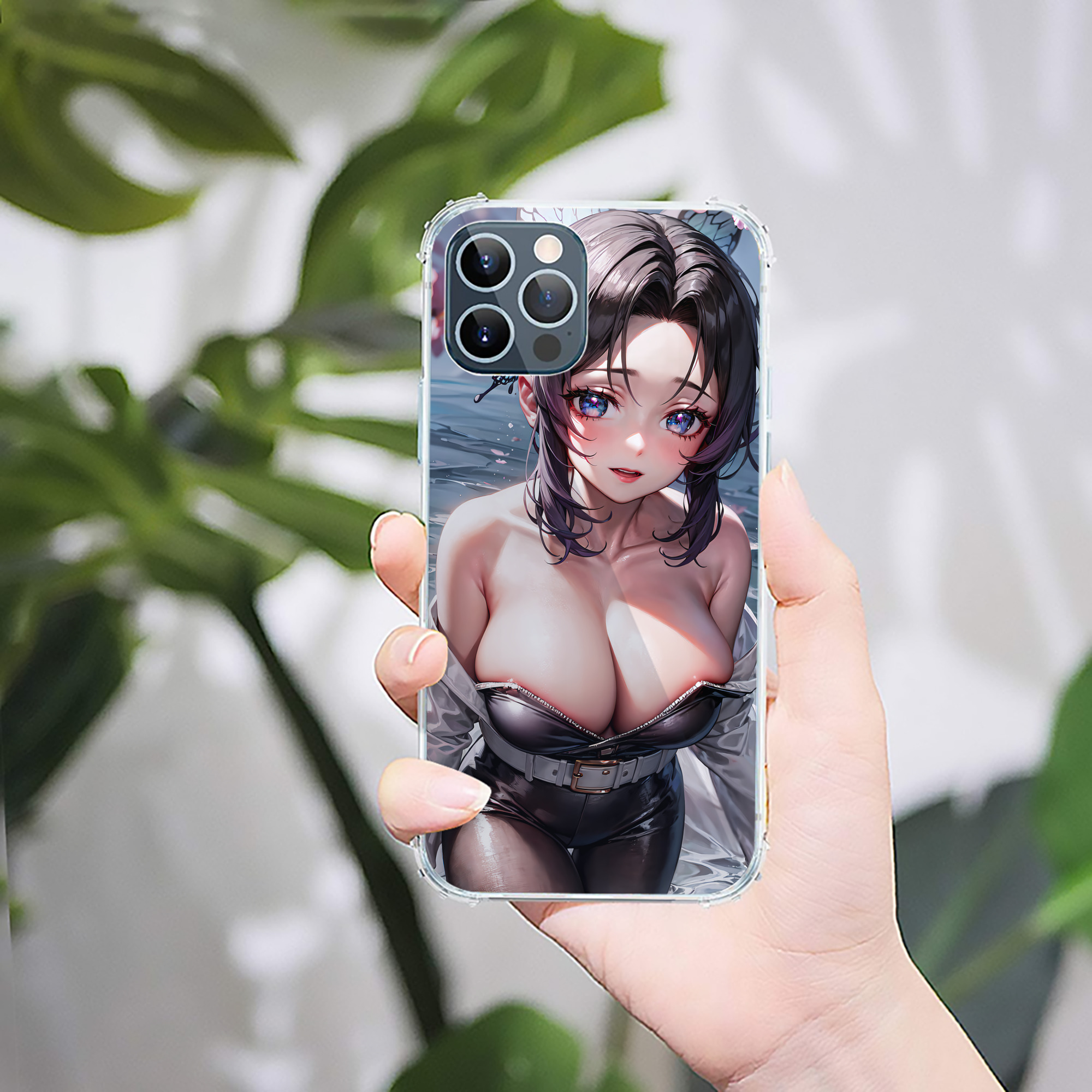 （画像用） 鬼滅の刃（きめつのやいば）蟲柱-胡蝶 しのぶ／こちょう しのぶ Kochou Shinobu 【iPhone 12シリーズ対応】透明スマホケース（クリアソフトケース）